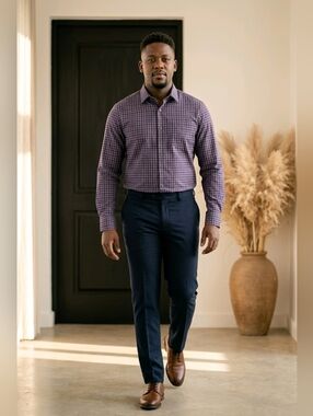 Men's Plaid Button Pocket Shirt